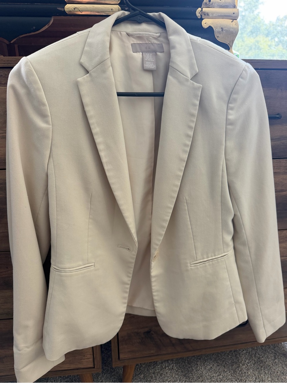 H&M Classic Women's Cream Blazer Jacket